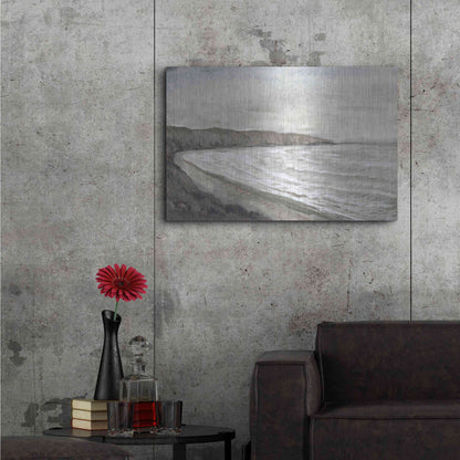 Luxe Metal Art 'Coastal Shoreline I' by Tim O'Toole, Metal Wall Art,36x24
