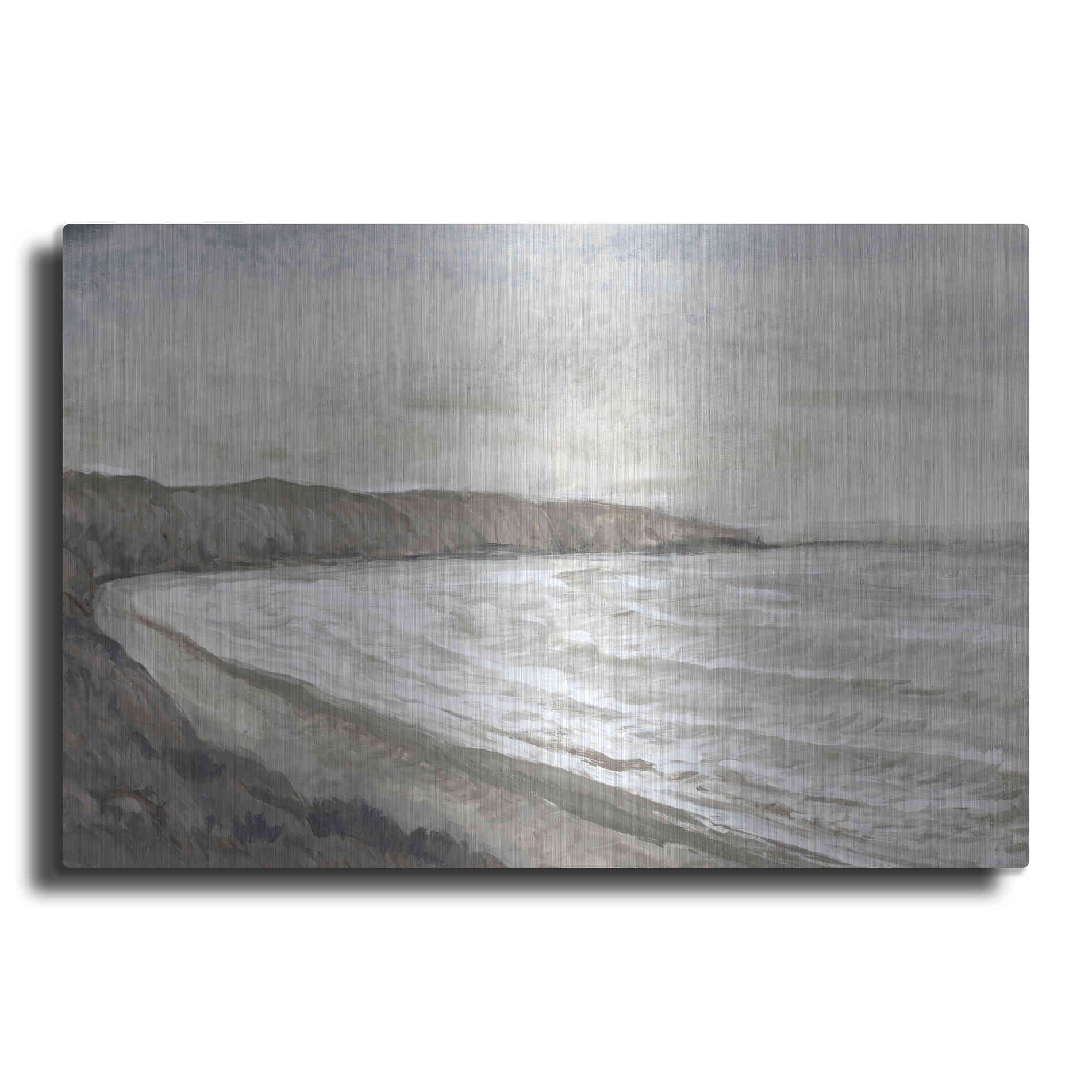 Luxe Metal Art 'Coastal Shoreline I' by Tim O'Toole, Metal Wall Art