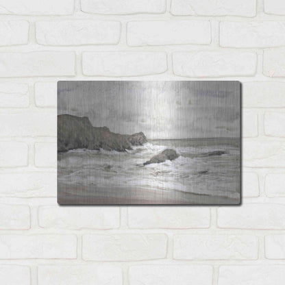 Luxe Metal Art 'Coastal Shoreline II' by Tim O'Toole, Metal Wall Art,16x12