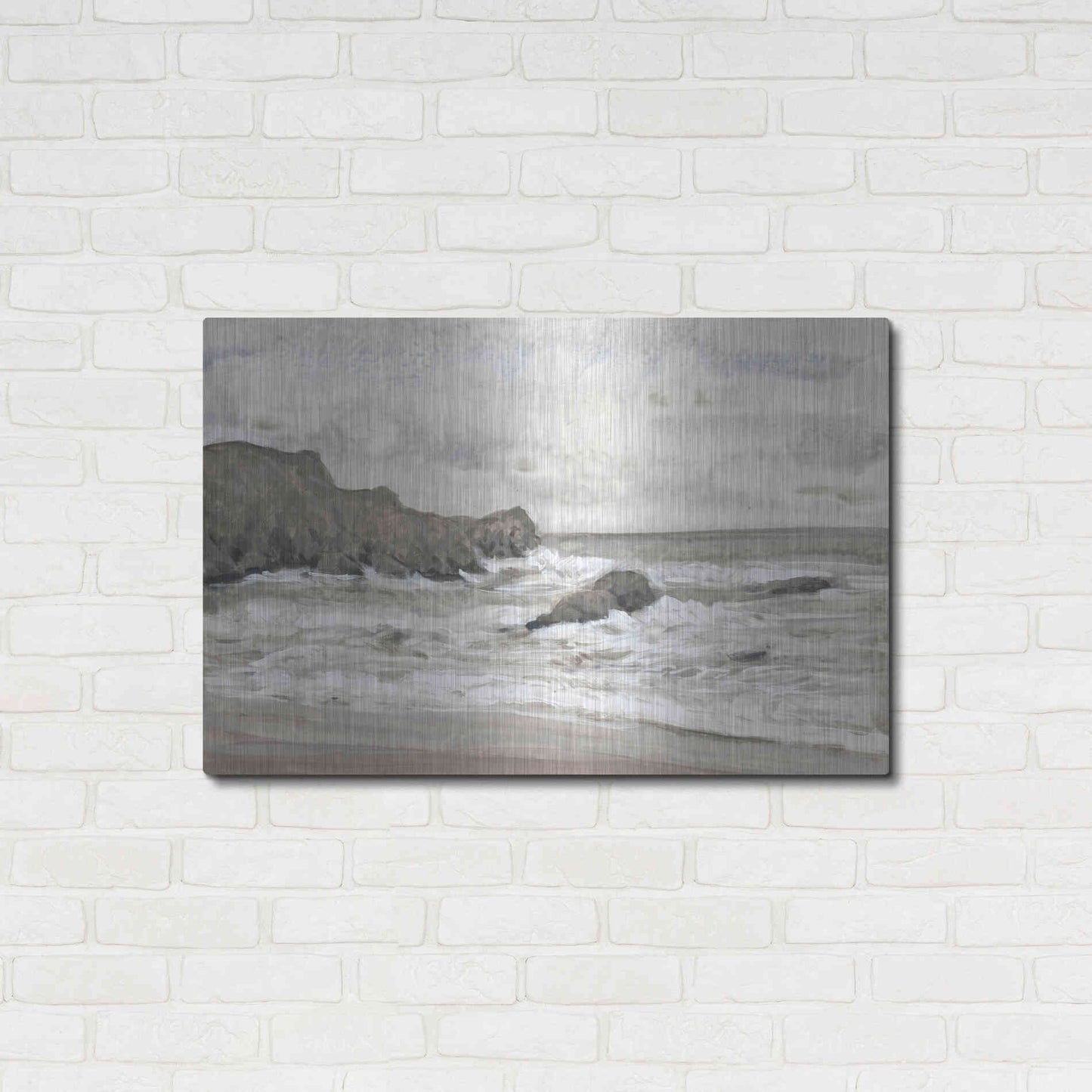 Luxe Metal Art 'Coastal Shoreline II' by Tim O'Toole, Metal Wall Art,36x24