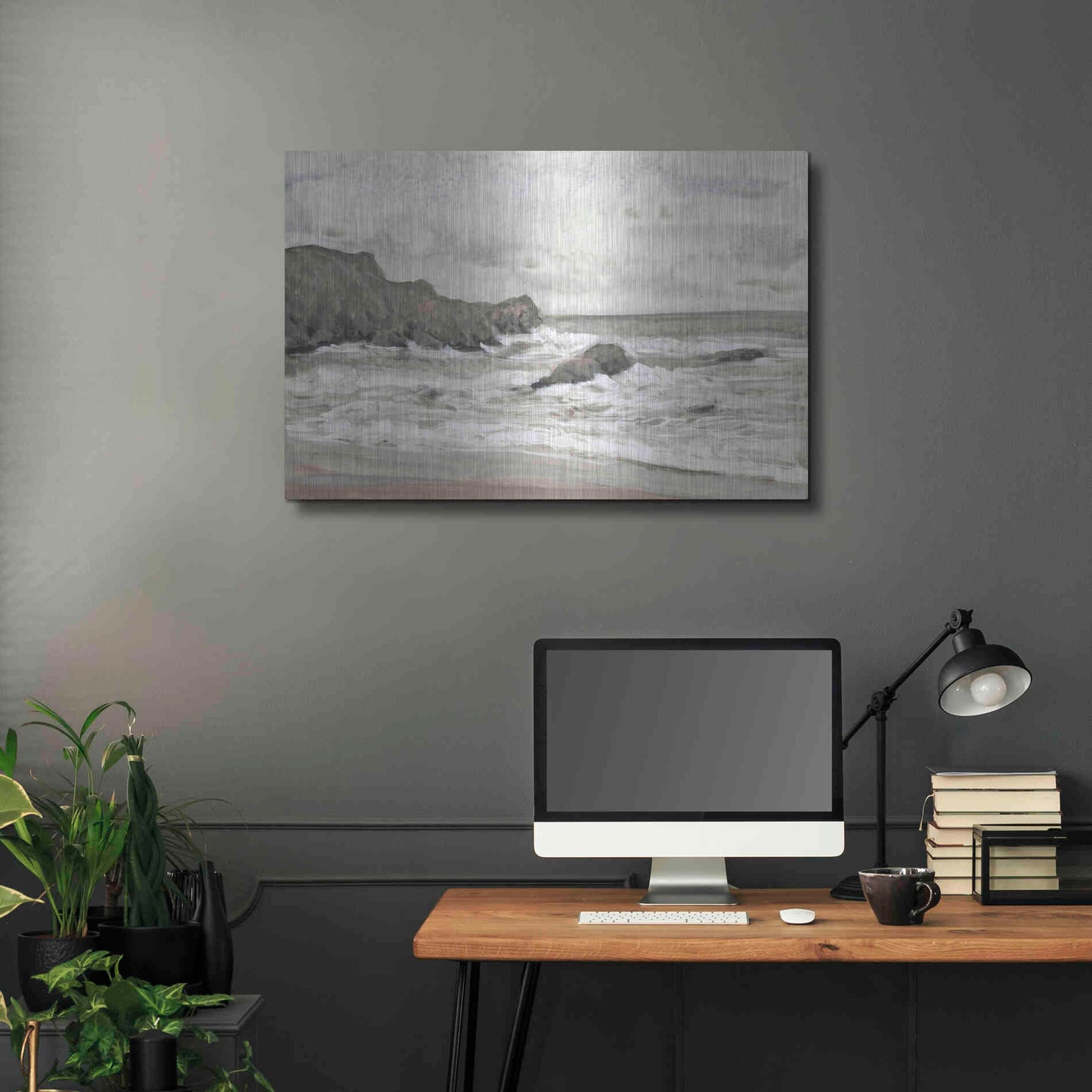 Luxe Metal Art 'Coastal Shoreline II' by Tim O'Toole, Metal Wall Art,36x24