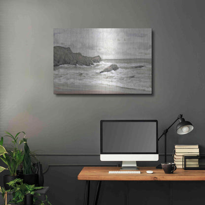 Luxe Metal Art 'Coastal Shoreline II' by Tim O'Toole, Metal Wall Art,36x24