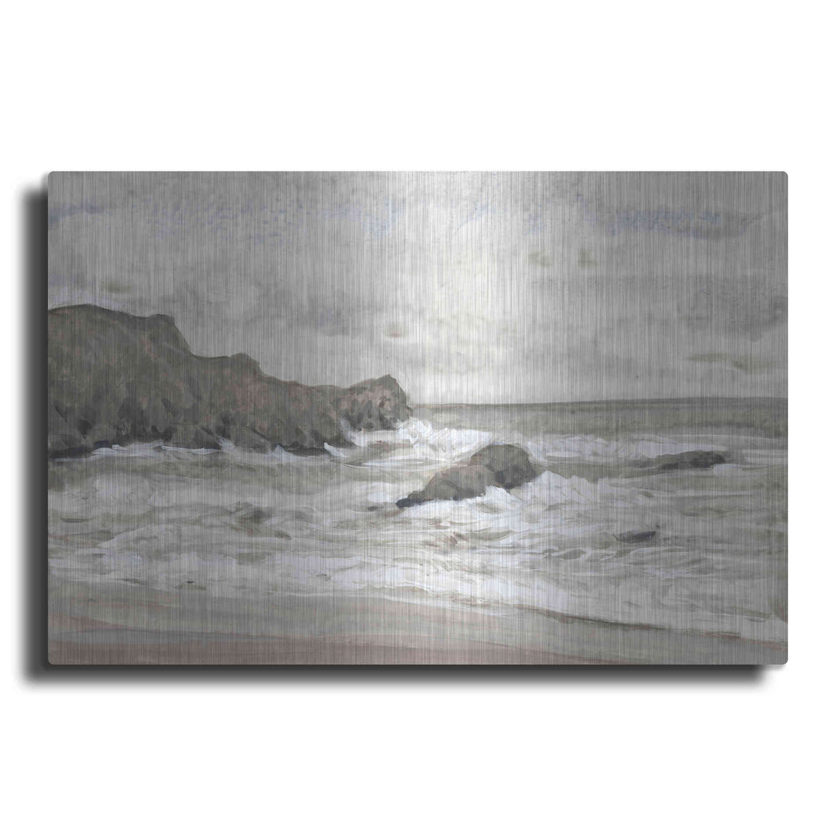Luxe Metal Art 'Coastal Shoreline II' by Tim O'Toole, Metal Wall Art