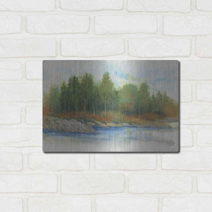 Luxe Metal Art 'From the Banks I' by Tim O'Toole, Metal Wall Art,16x12