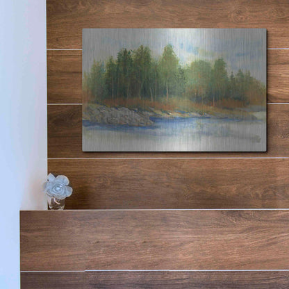 Luxe Metal Art 'From the Banks I' by Tim O'Toole, Metal Wall Art,16x12