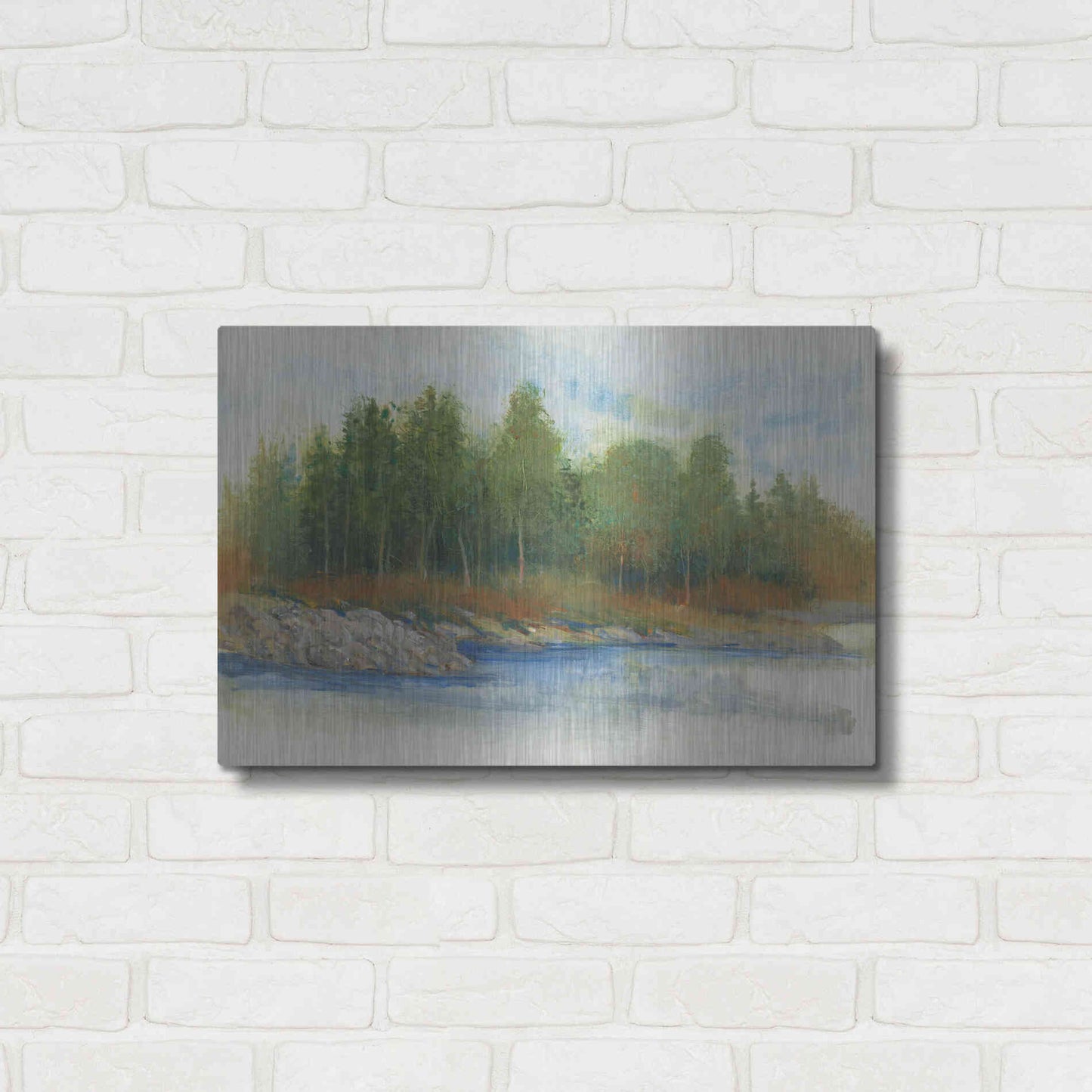 Luxe Metal Art 'From the Banks I' by Tim O'Toole, Metal Wall Art,24x16