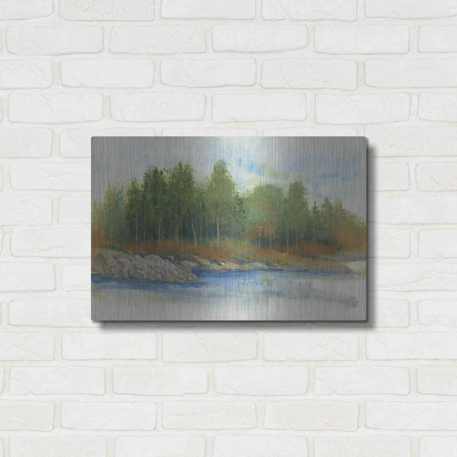 Luxe Metal Art 'From the Banks I' by Tim O'Toole, Metal Wall Art,24x16