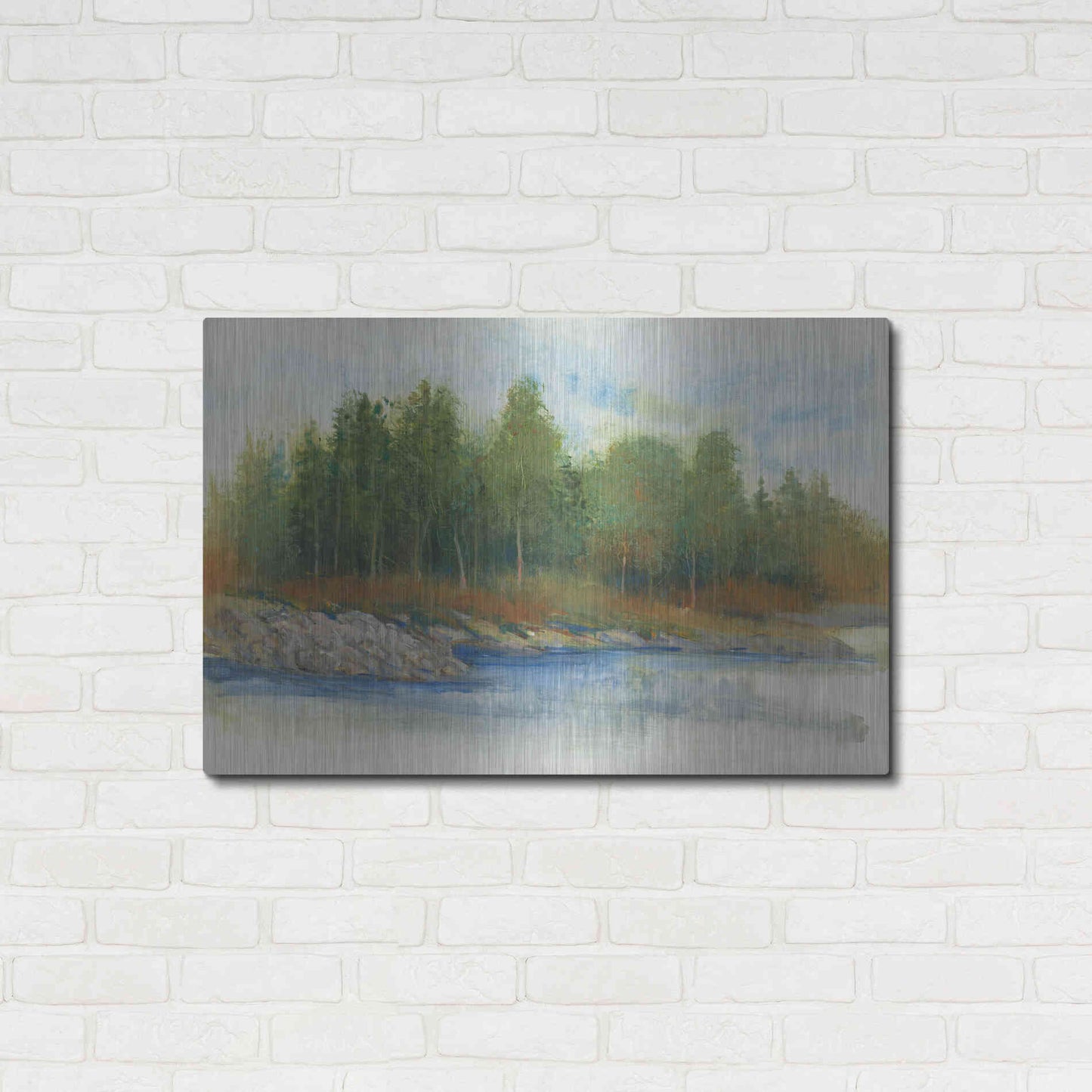 Luxe Metal Art 'From the Banks I' by Tim O'Toole, Metal Wall Art,36x24