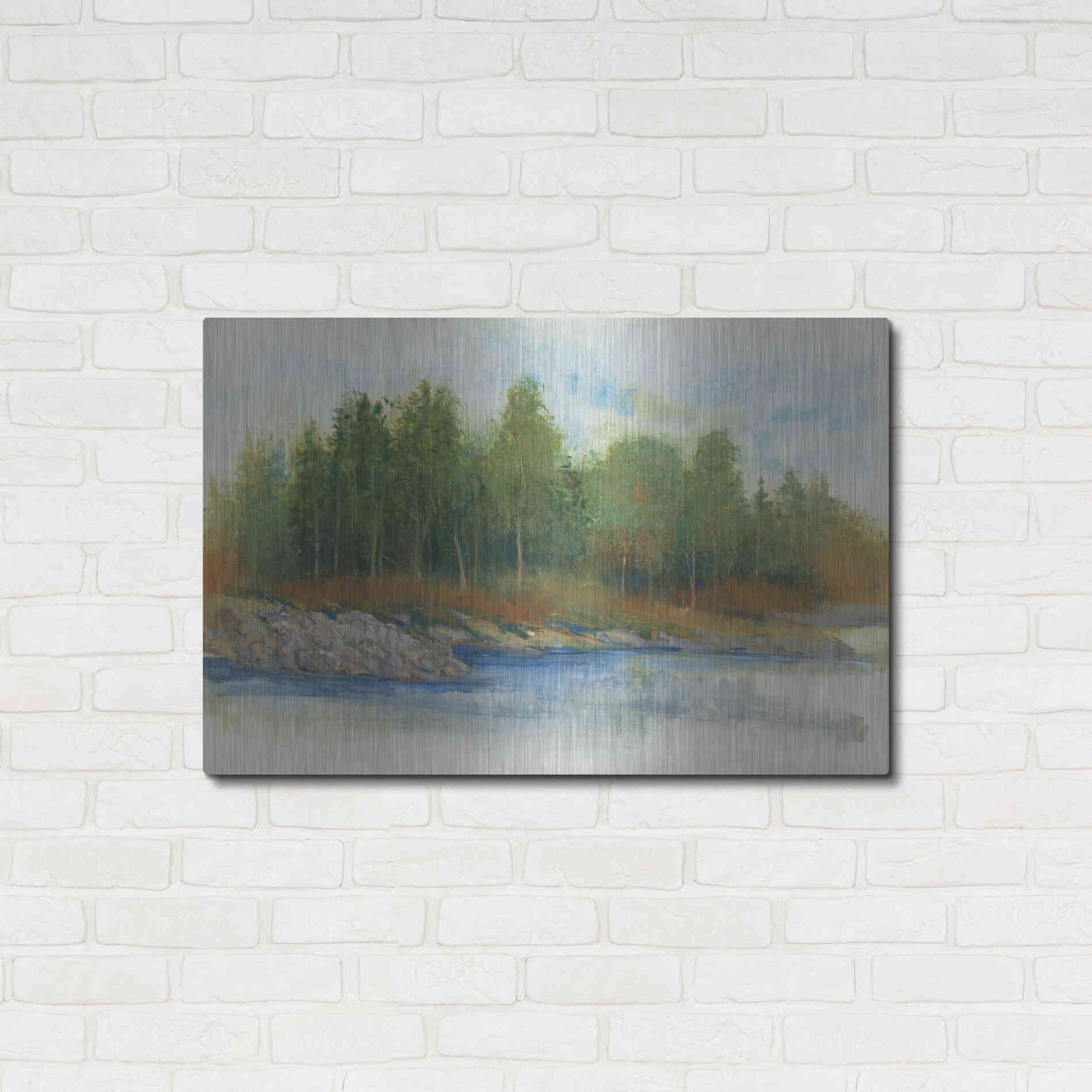 Luxe Metal Art 'From the Banks I' by Tim O'Toole, Metal Wall Art,36x24