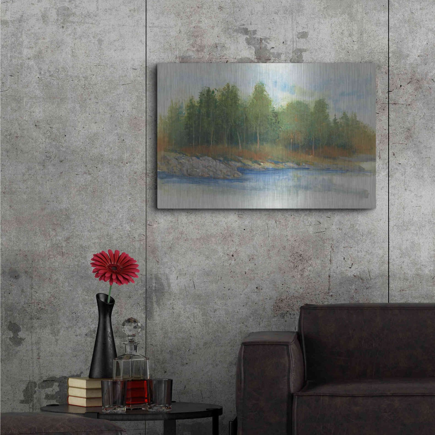 Luxe Metal Art 'From the Banks I' by Tim O'Toole, Metal Wall Art,36x24