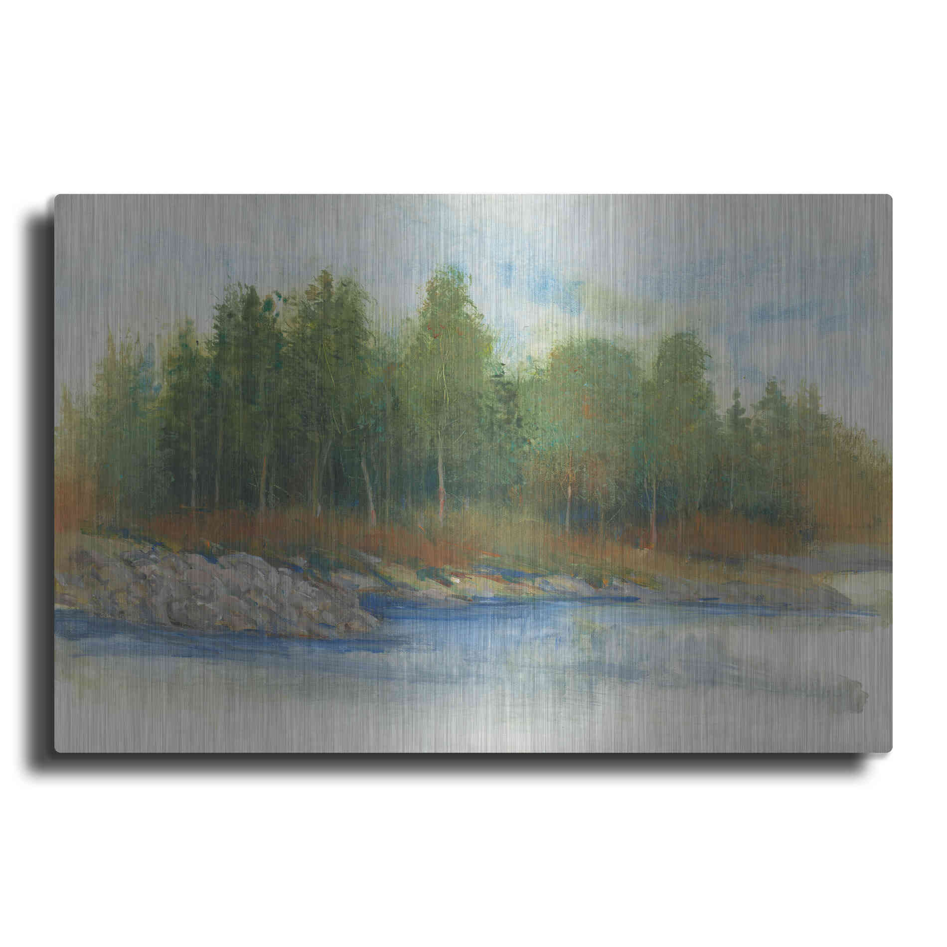 Luxe Metal Art 'From the Banks I' by Tim O'Toole, Metal Wall Art