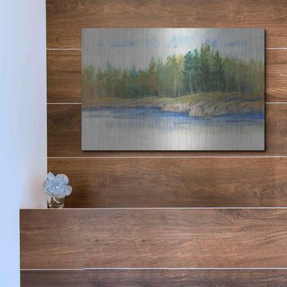 Luxe Metal Art 'From the Banks II' by Tim O'Toole, Metal Wall Art,16x12