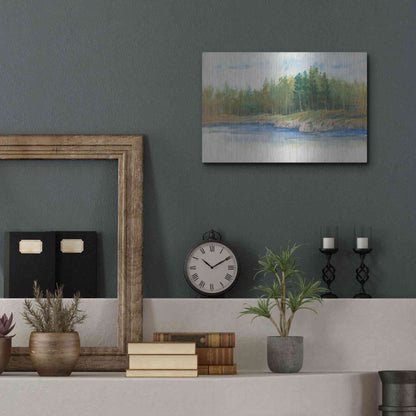 Luxe Metal Art 'From the Banks II' by Tim O'Toole, Metal Wall Art,16x12