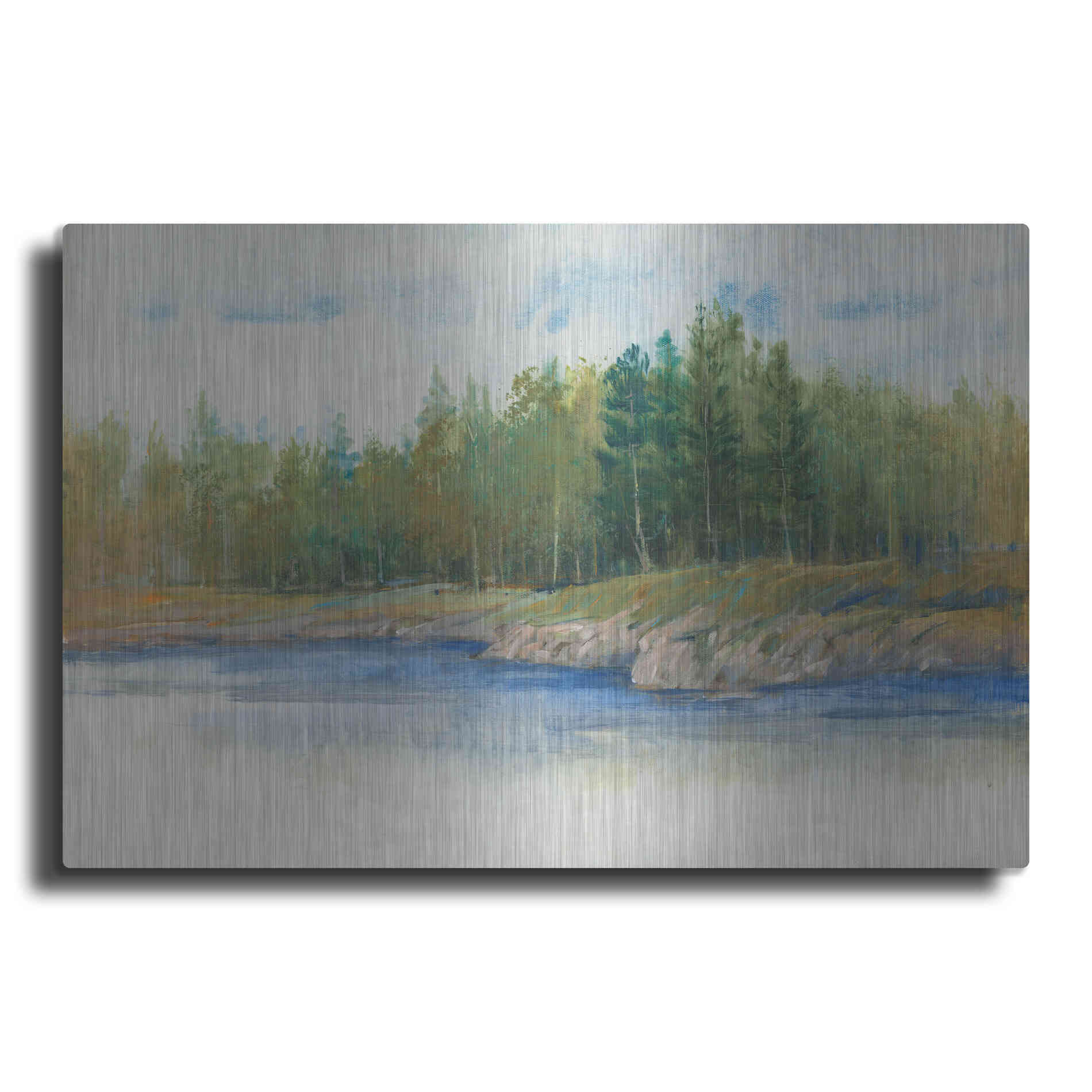 Luxe Metal Art 'From the Banks II' by Tim O'Toole, Metal Wall Art