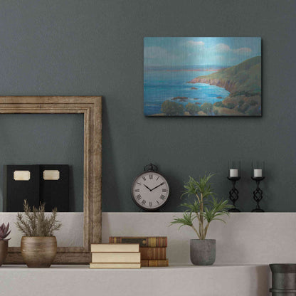 Luxe Metal Art 'Rocky Coastline I' by Tim O'Toole, Metal Wall Art,16x12