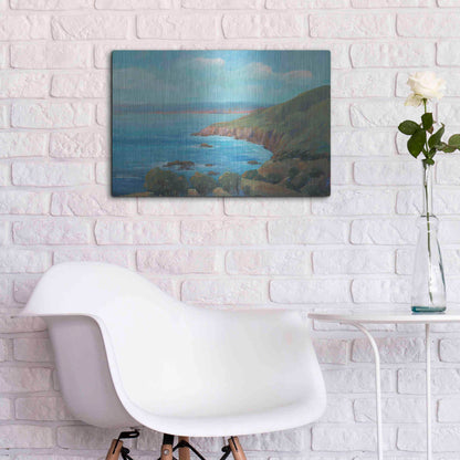 Luxe Metal Art 'Rocky Coastline I' by Tim O'Toole, Metal Wall Art,24x16