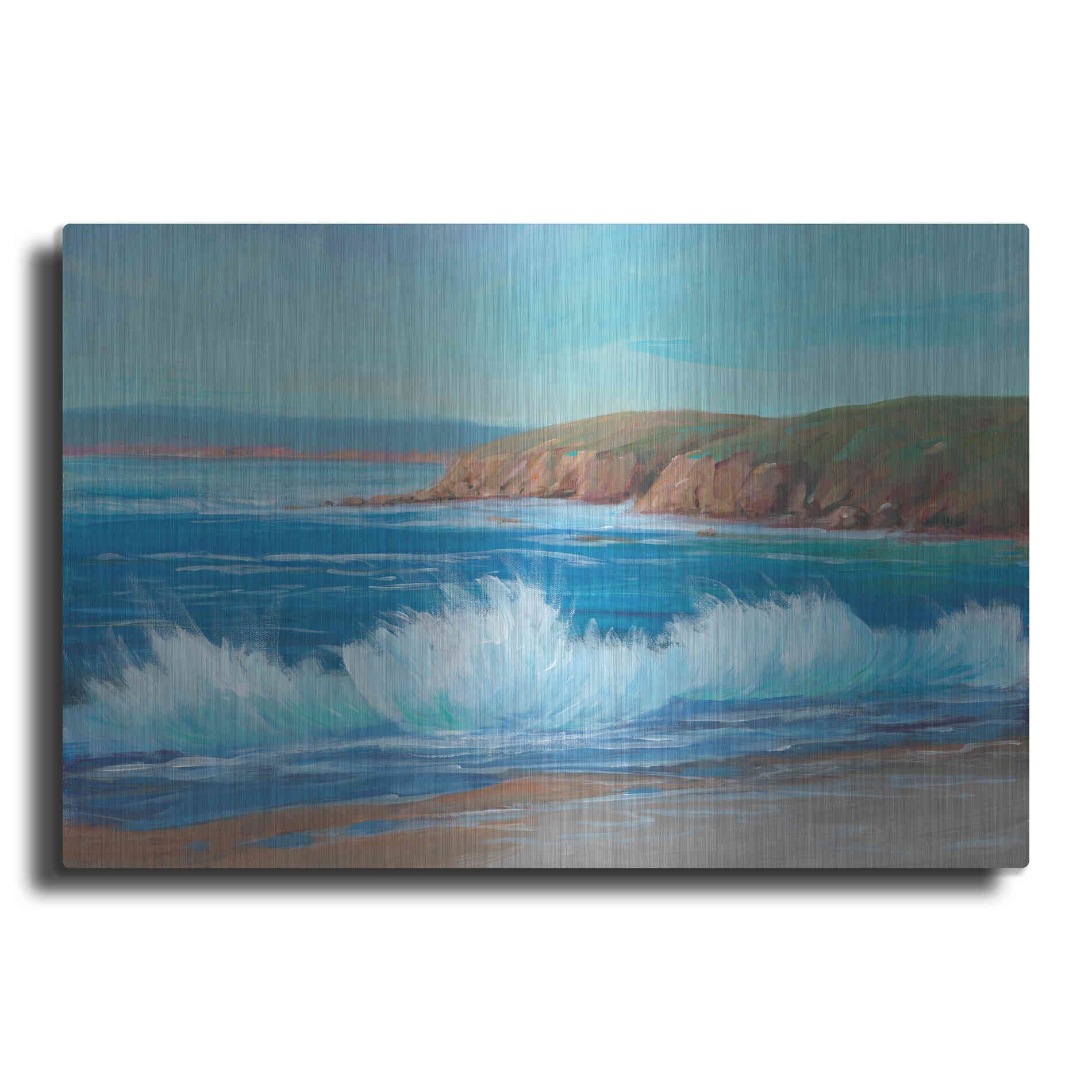 Luxe Metal Art 'Rocky Coastline II' by Tim O'Toole, Metal Wall Art