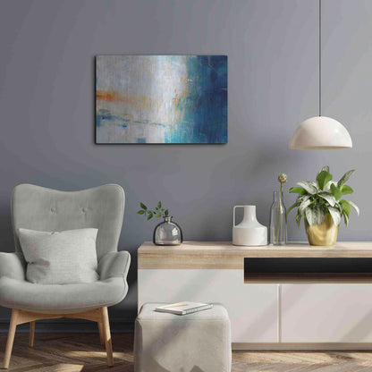 Luxe Metal Art 'Blue Grotto I' by Tim O'Toole, Metal Wall Art,24x16