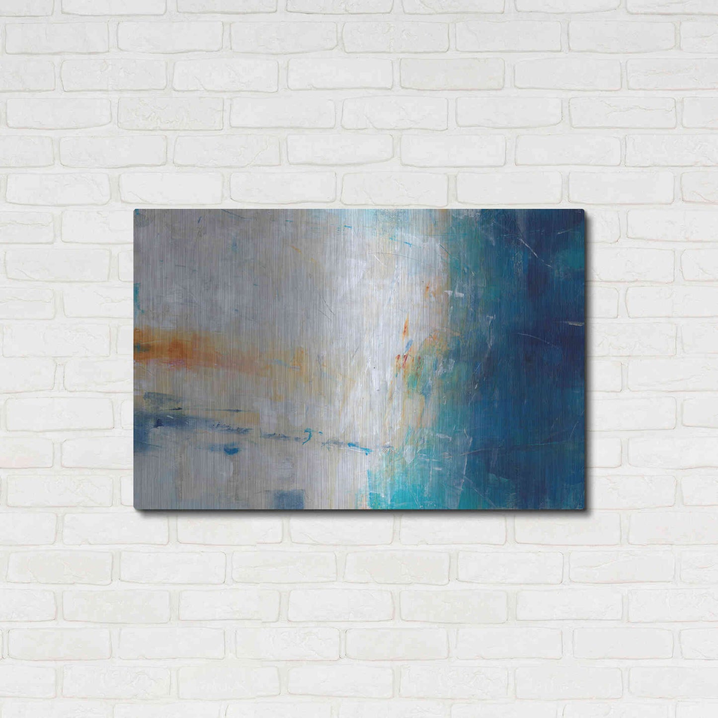 Luxe Metal Art 'Blue Grotto I' by Tim O'Toole, Metal Wall Art,36x24