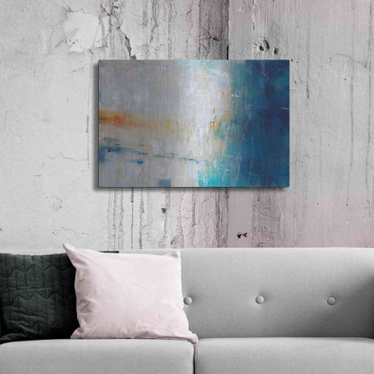 Luxe Metal Art 'Blue Grotto I' by Tim O'Toole, Metal Wall Art,36x24