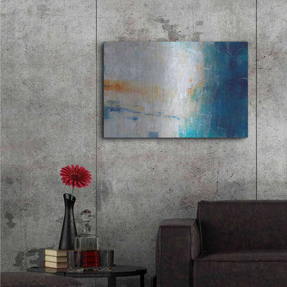 Luxe Metal Art 'Blue Grotto I' by Tim O'Toole, Metal Wall Art,36x24