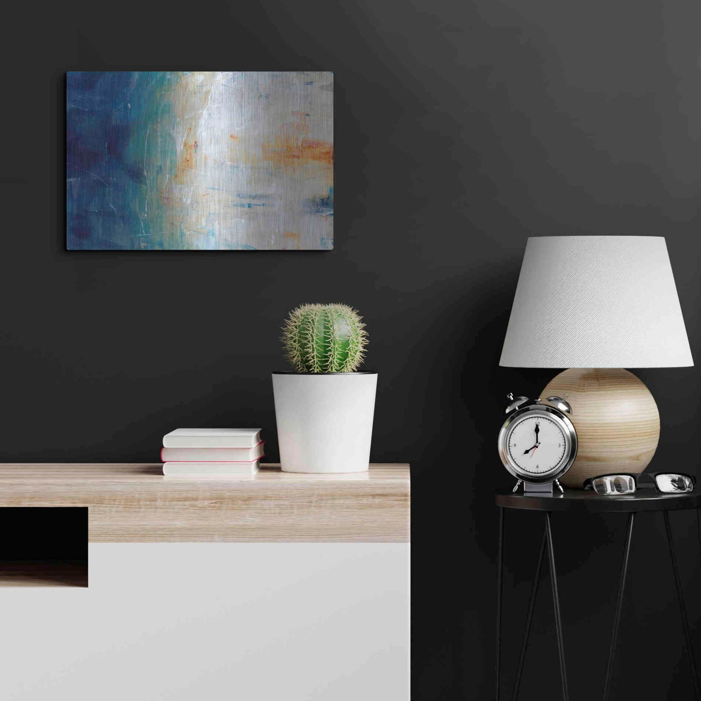 Luxe Metal Art 'Blue Grotto II' by Tim O'Toole, Metal Wall Art,24x16