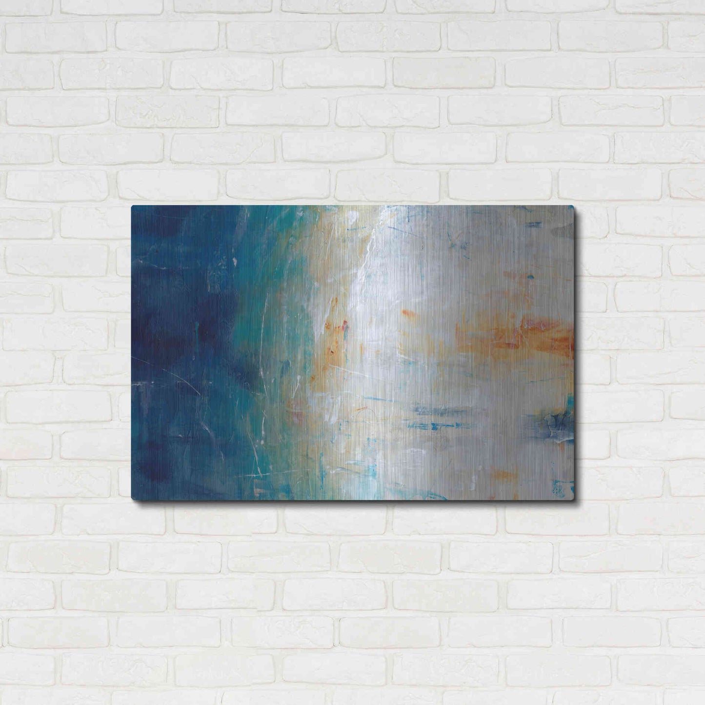 Luxe Metal Art 'Blue Grotto II' by Tim O'Toole, Metal Wall Art,36x24