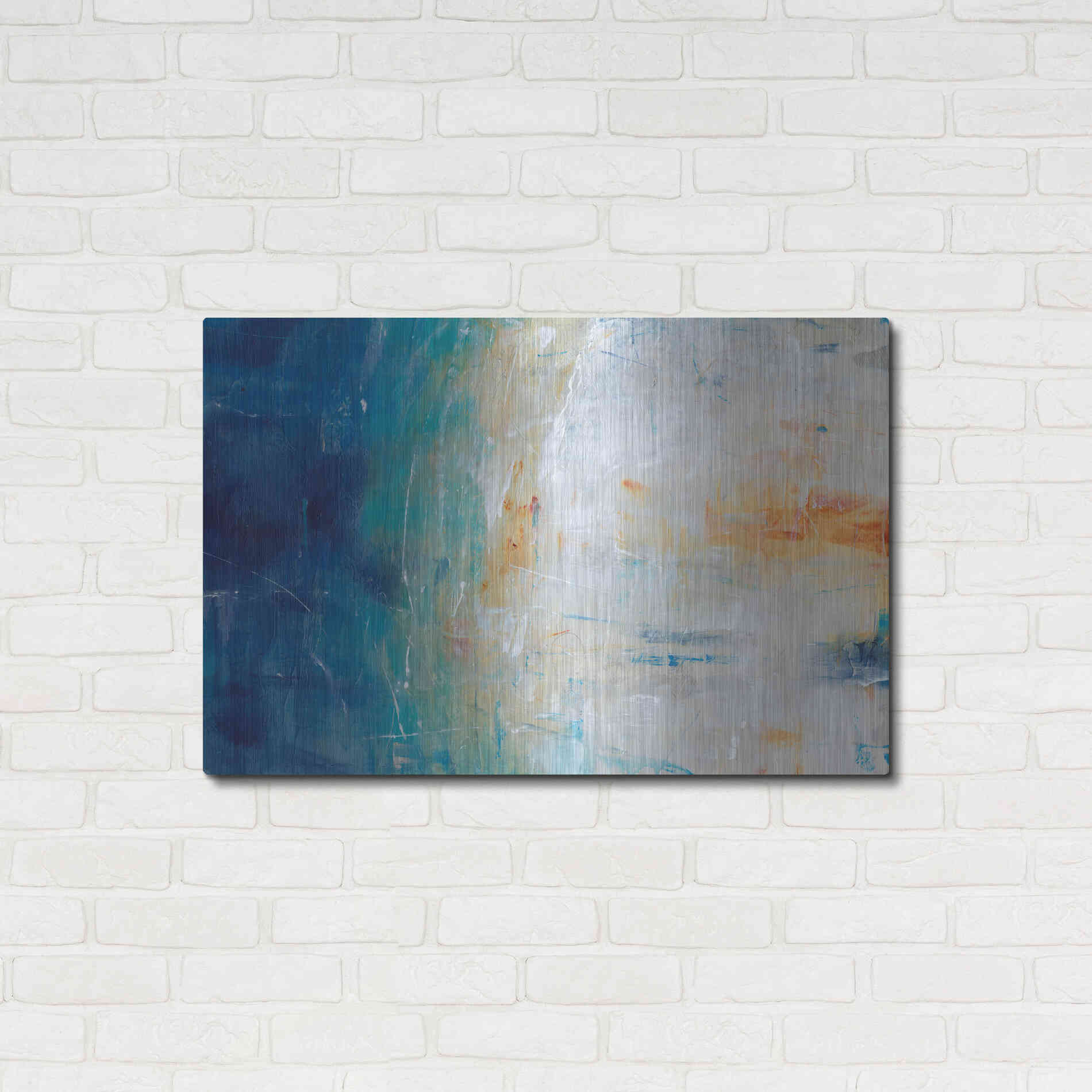 Luxe Metal Art 'Blue Grotto II' by Tim O'Toole, Metal Wall Art,36x24