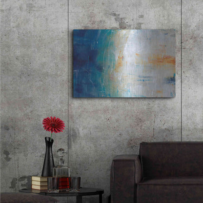 Luxe Metal Art 'Blue Grotto II' by Tim O'Toole, Metal Wall Art,36x24