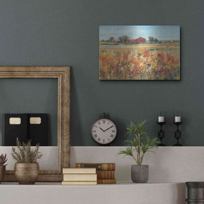 Luxe Metal Art 'Country View II' by Tim O'Toole, Metal Wall Art,16x12