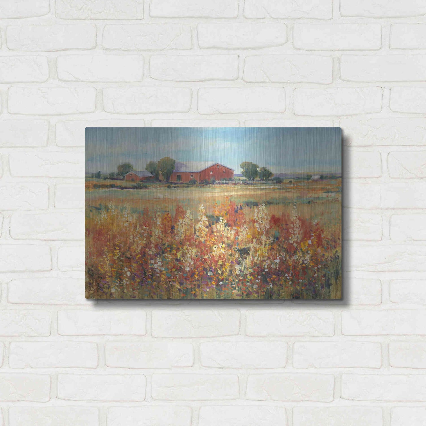 Luxe Metal Art 'Country View II' by Tim O'Toole, Metal Wall Art,24x16