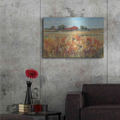 Luxe Metal Art 'Country View II' by Tim O'Toole, Metal Wall Art,36x24