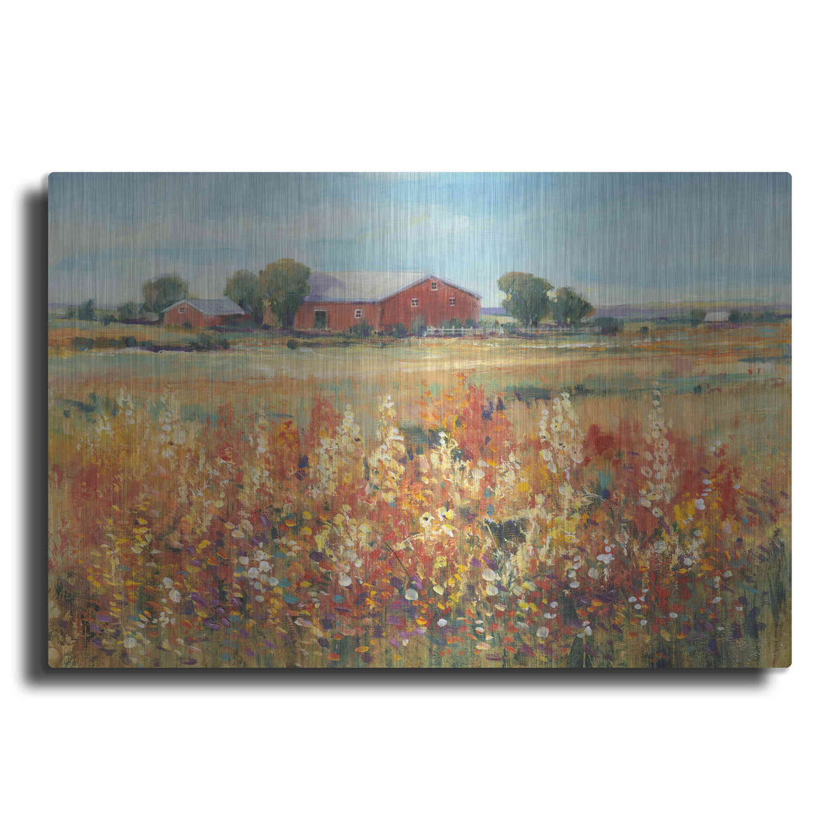 Luxe Metal Art 'Country View II' by Tim O'Toole, Metal Wall Art
