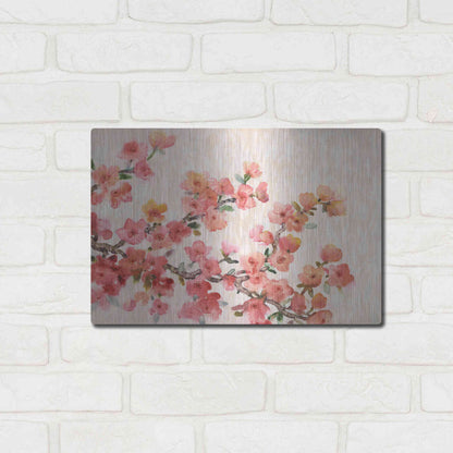 Luxe Metal Art 'Cherry Blossom Composition II' by Tim O'Toole, Metal Wall Art,16x12