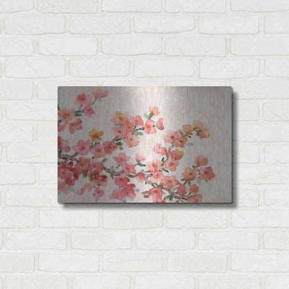 Luxe Metal Art 'Cherry Blossom Composition II' by Tim O'Toole, Metal Wall Art,24x16