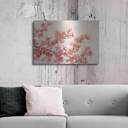 Luxe Metal Art 'Cherry Blossom Composition II' by Tim O'Toole, Metal Wall Art,36x24