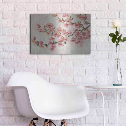 Luxe Metal Art 'Cherry Blossom Composition I' by Tim O'Toole, Metal Wall Art,24x16