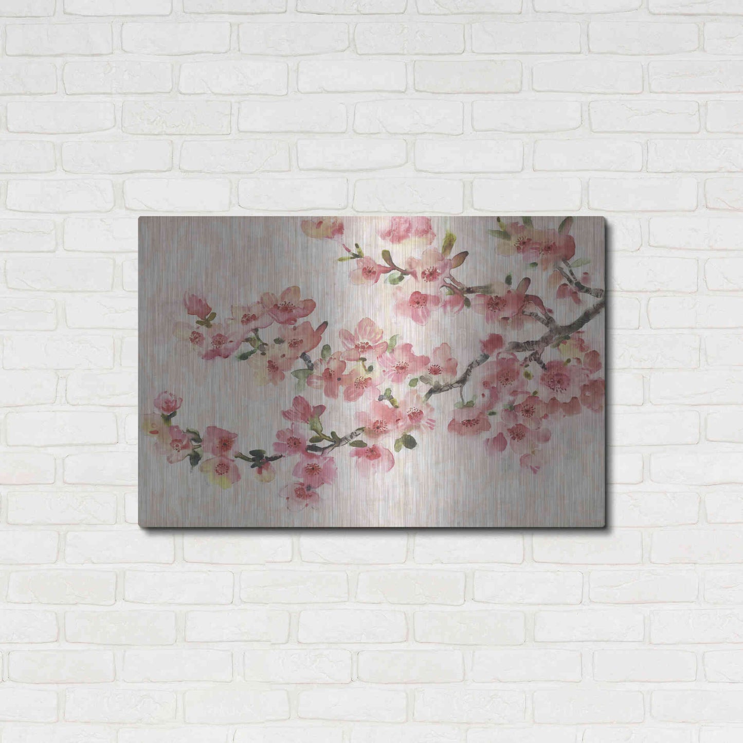 Luxe Metal Art 'Cherry Blossom Composition I' by Tim O'Toole, Metal Wall Art,36x24