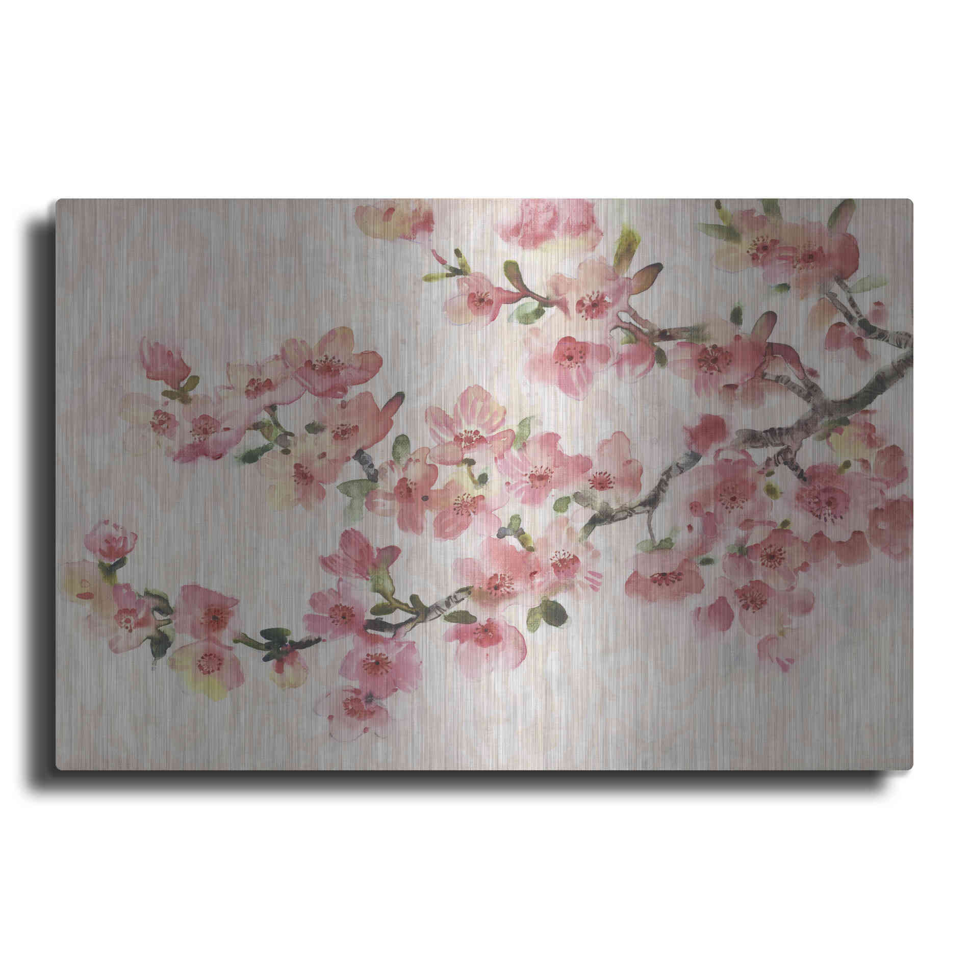 Luxe Metal Art 'Cherry Blossom Composition I' by Tim O'Toole, Metal Wall Art