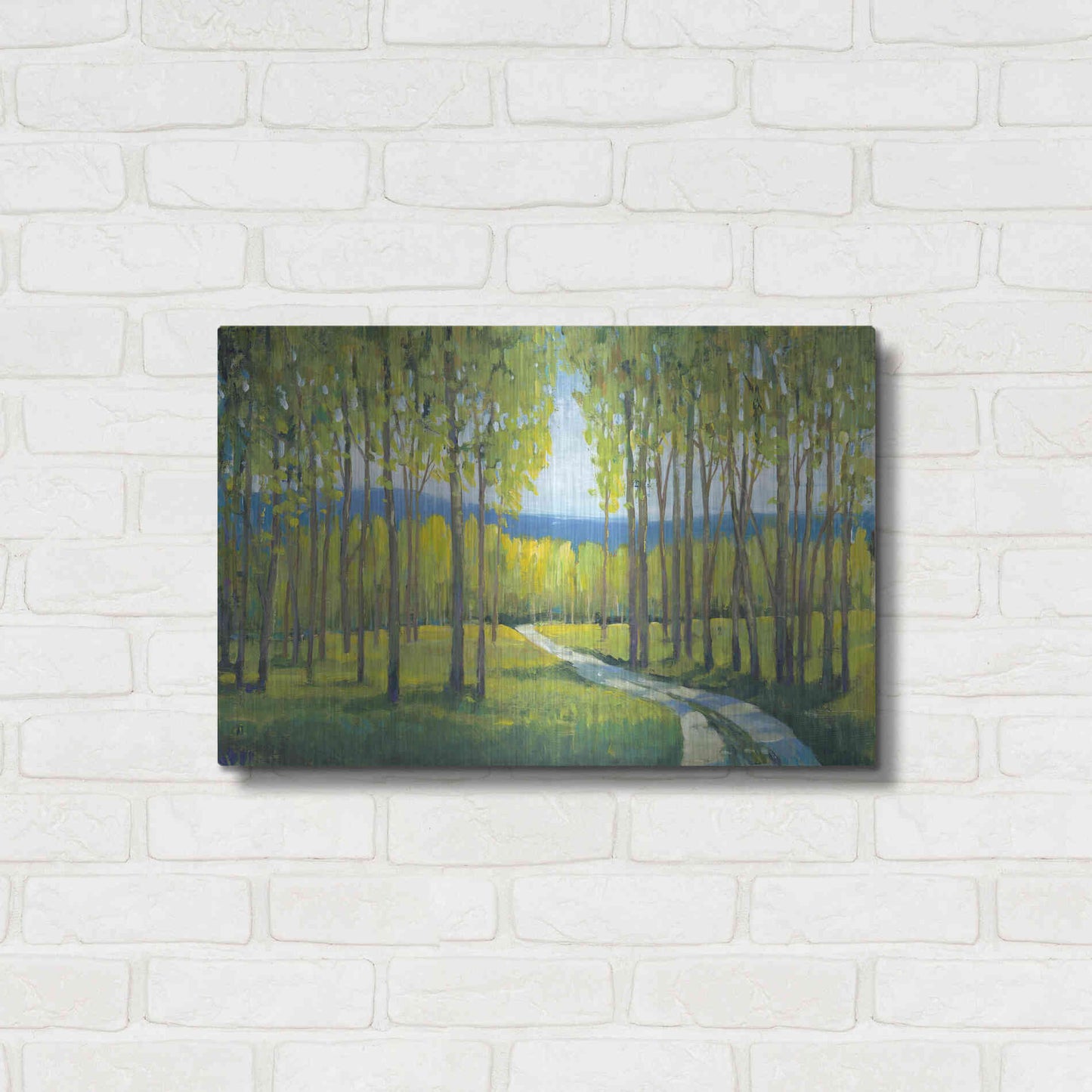 Luxe Metal Art 'Morning Stroll I' by Tim O'Toole, Metal Wall Art,24x16