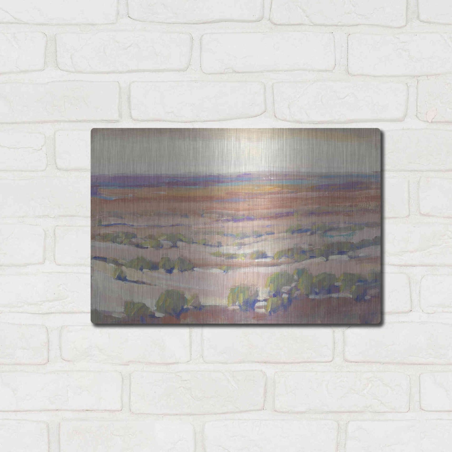 Luxe Metal Art 'High Desert Pastels I' by Tim O'Toole, Metal Wall Art,16x12