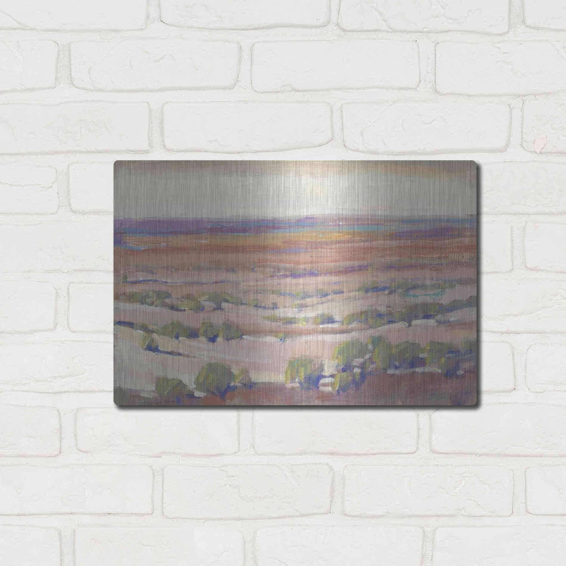 Luxe Metal Art 'High Desert Pastels I' by Tim O'Toole, Metal Wall Art,16x12