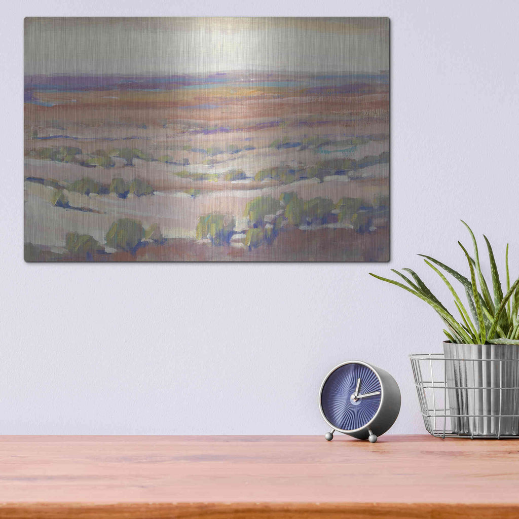 Luxe Metal Art 'High Desert Pastels I' by Tim O'Toole, Metal Wall Art,16x12