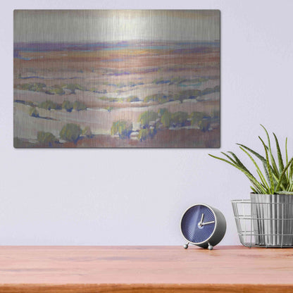 Luxe Metal Art 'High Desert Pastels I' by Tim O'Toole, Metal Wall Art,16x12