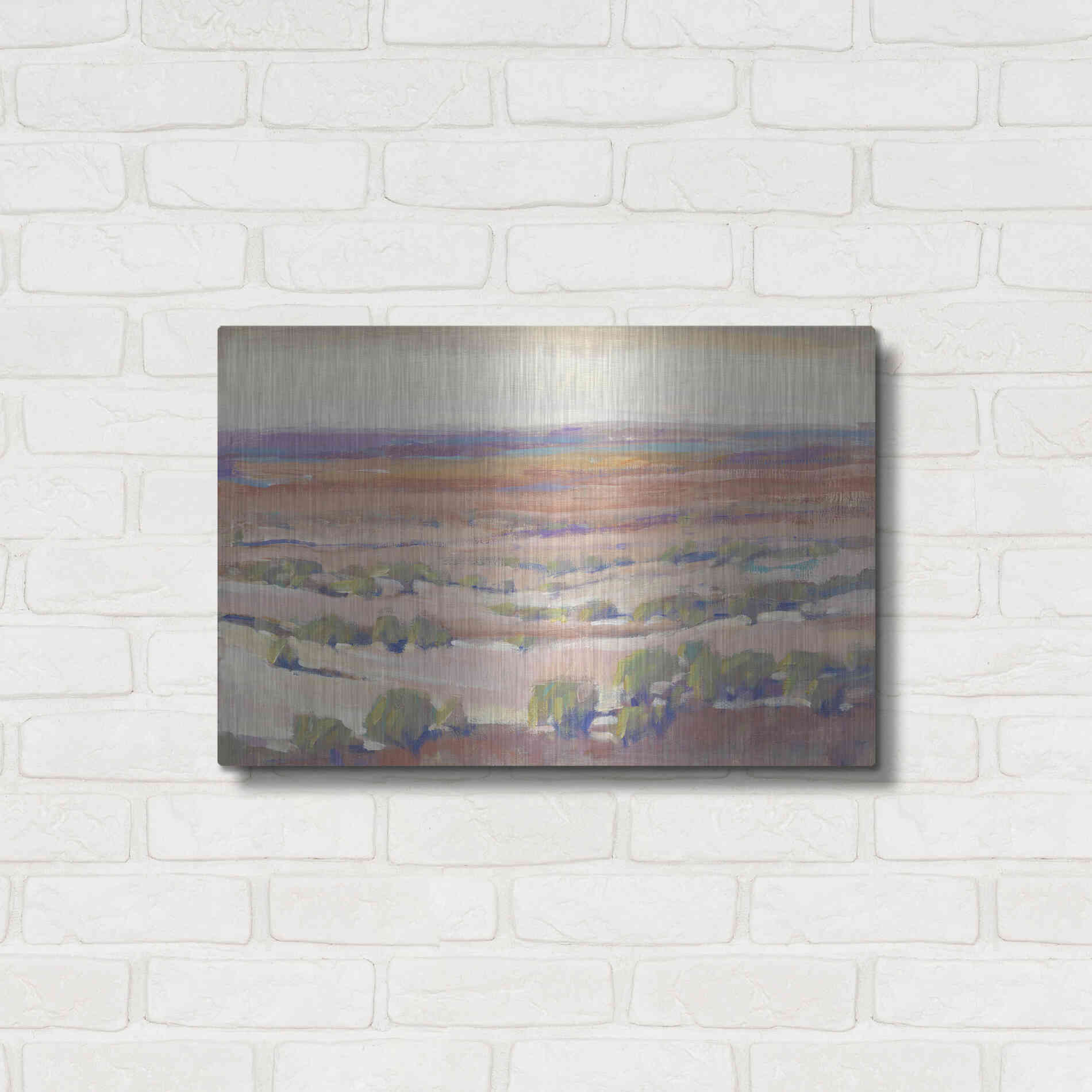 Luxe Metal Art 'High Desert Pastels I' by Tim O'Toole, Metal Wall Art,24x16