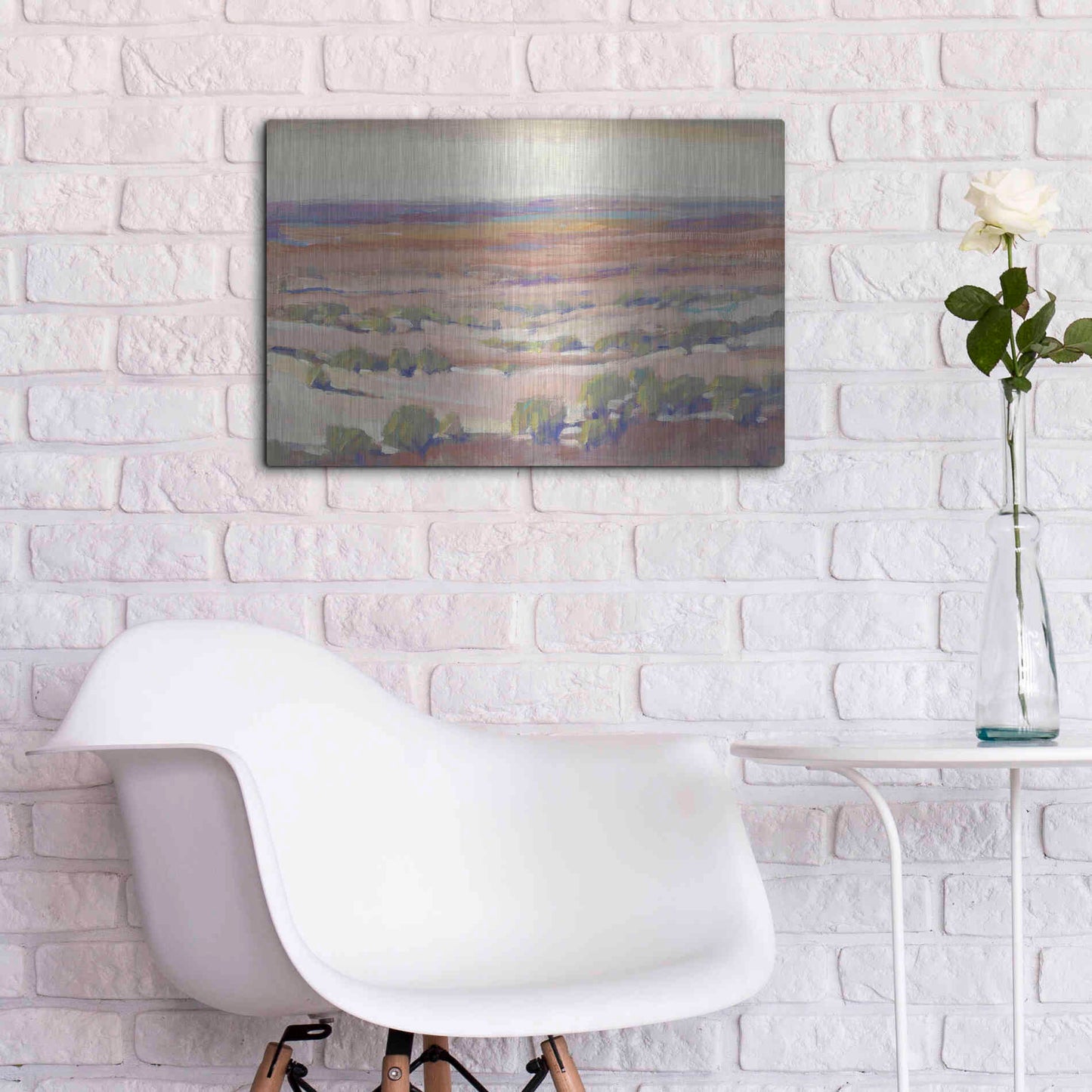 Luxe Metal Art 'High Desert Pastels I' by Tim O'Toole, Metal Wall Art,24x16