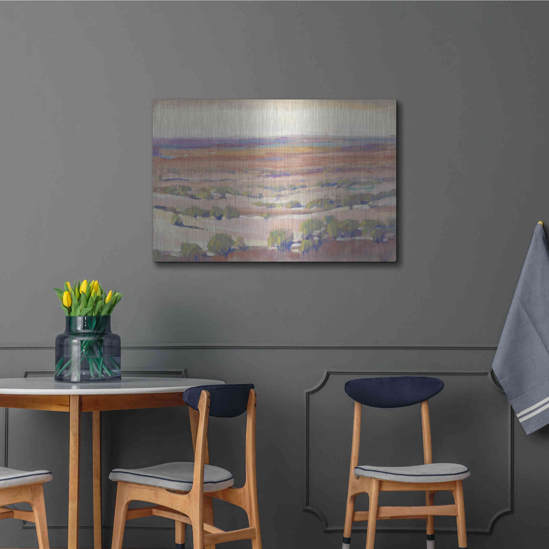 Luxe Metal Art 'High Desert Pastels I' by Tim O'Toole, Metal Wall Art,36x24