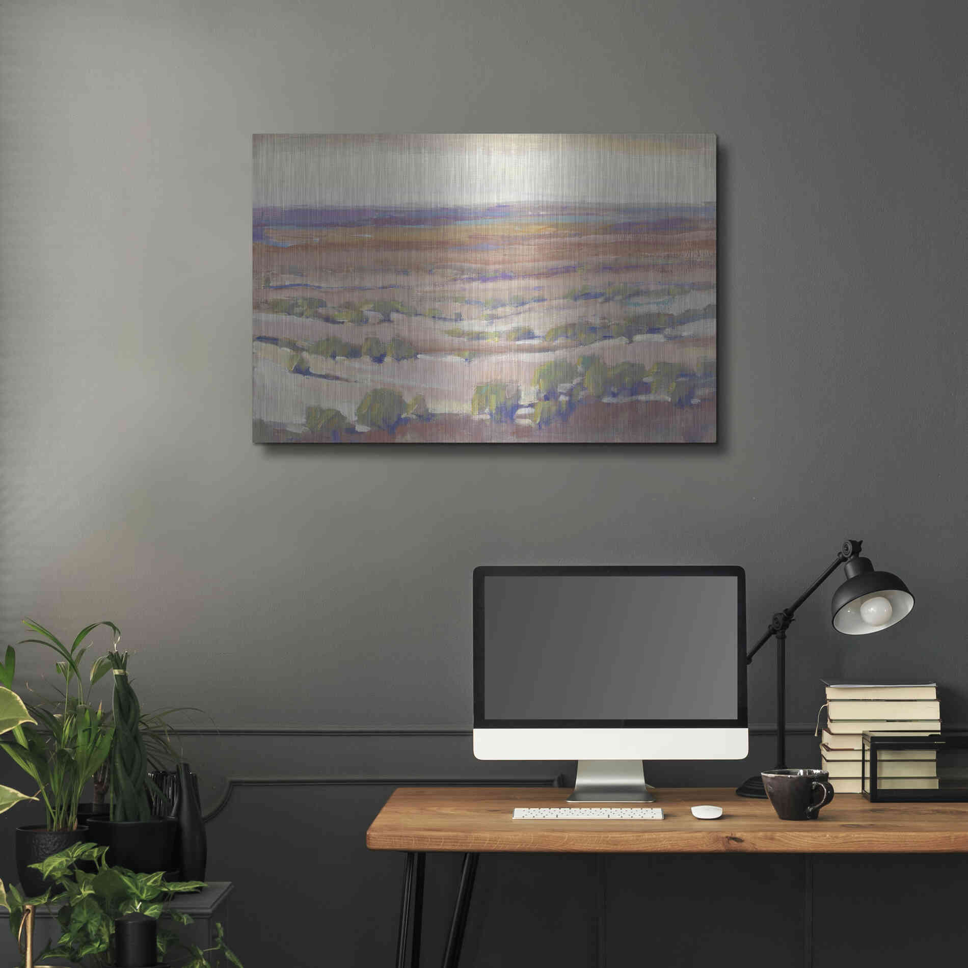 Luxe Metal Art 'High Desert Pastels I' by Tim O'Toole, Metal Wall Art,36x24