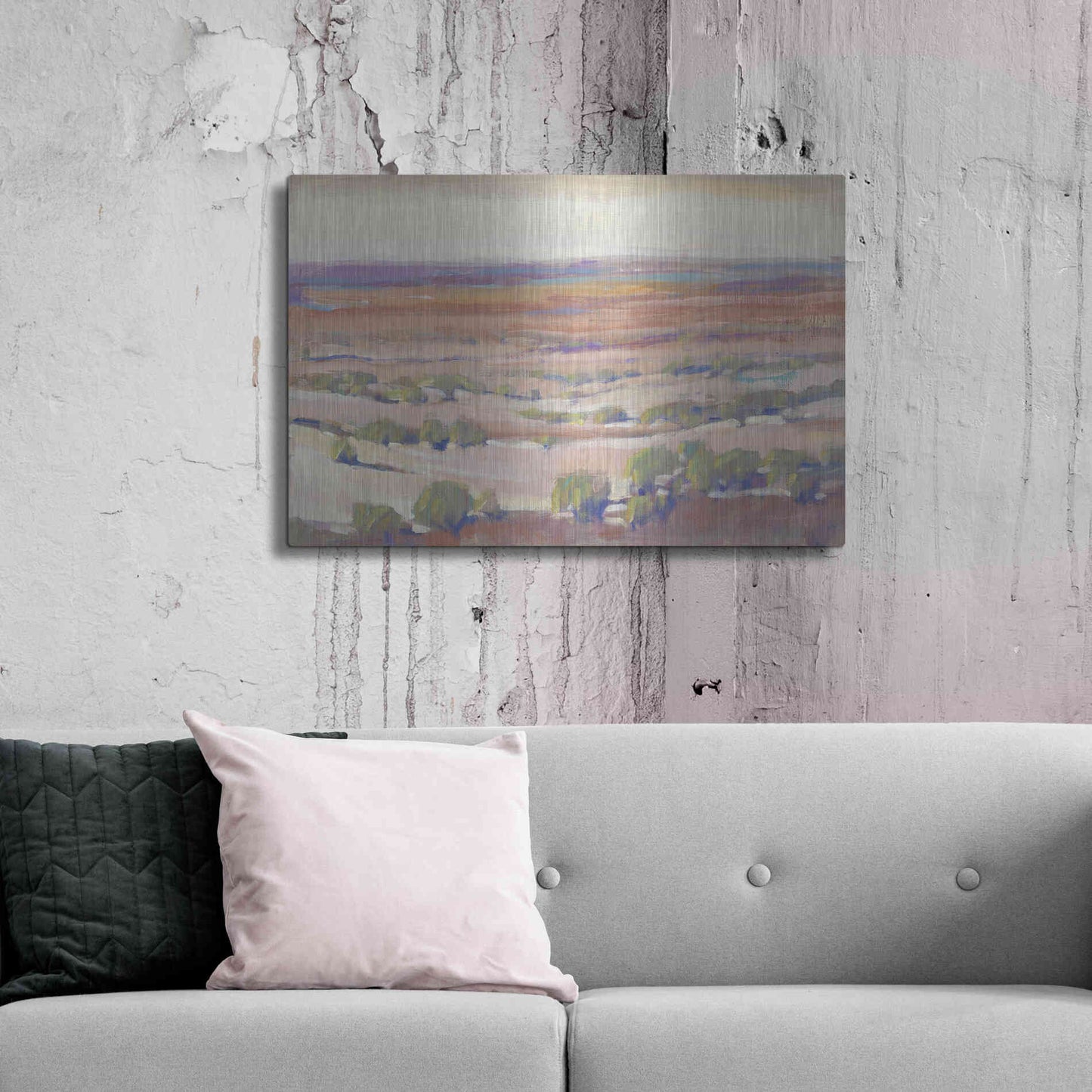 Luxe Metal Art 'High Desert Pastels I' by Tim O'Toole, Metal Wall Art,36x24