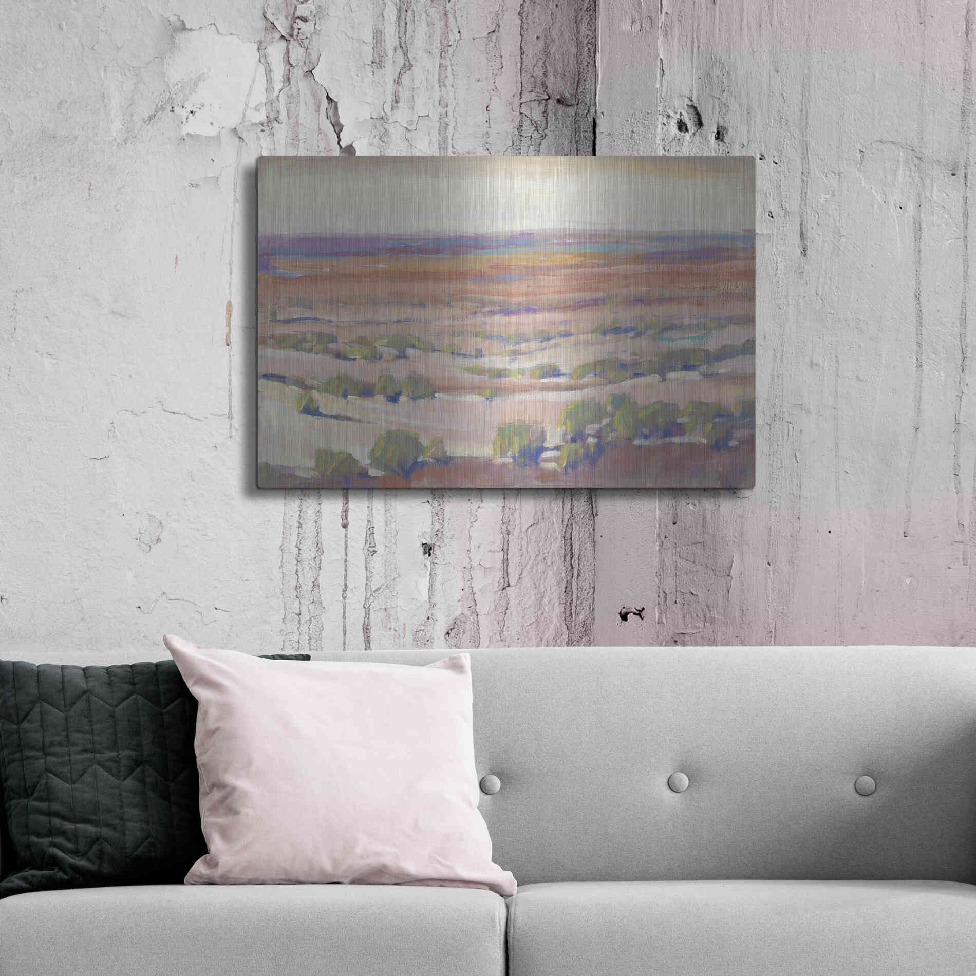 Luxe Metal Art 'High Desert Pastels I' by Tim O'Toole, Metal Wall Art,36x24